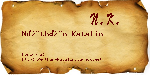 Náthán Katalin névjegykártya