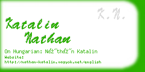 katalin nathan business card